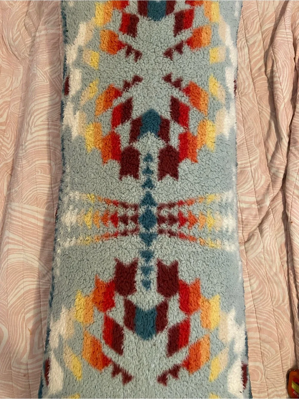 Pendleton Aqua Lake Blue Multicolor Geometric Lumbar Pillow